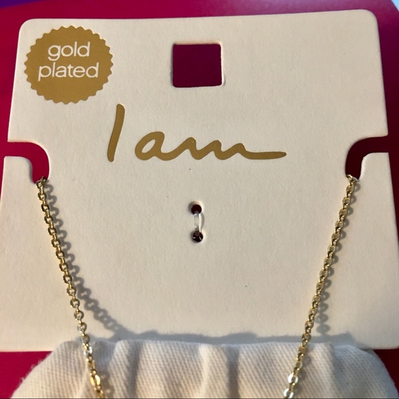 New! Gold Plated Earth Necklace by I am - Picture 5 of 16